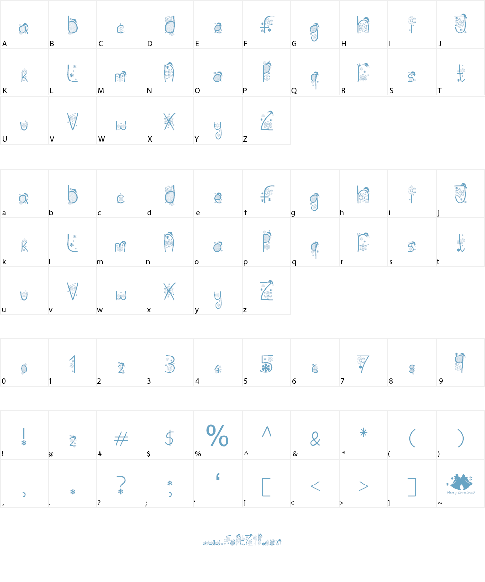 Magic Christmas Font Character